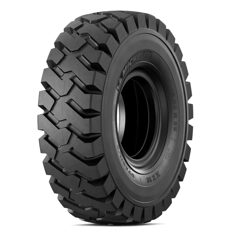 Close-up of a new commercial truck tire