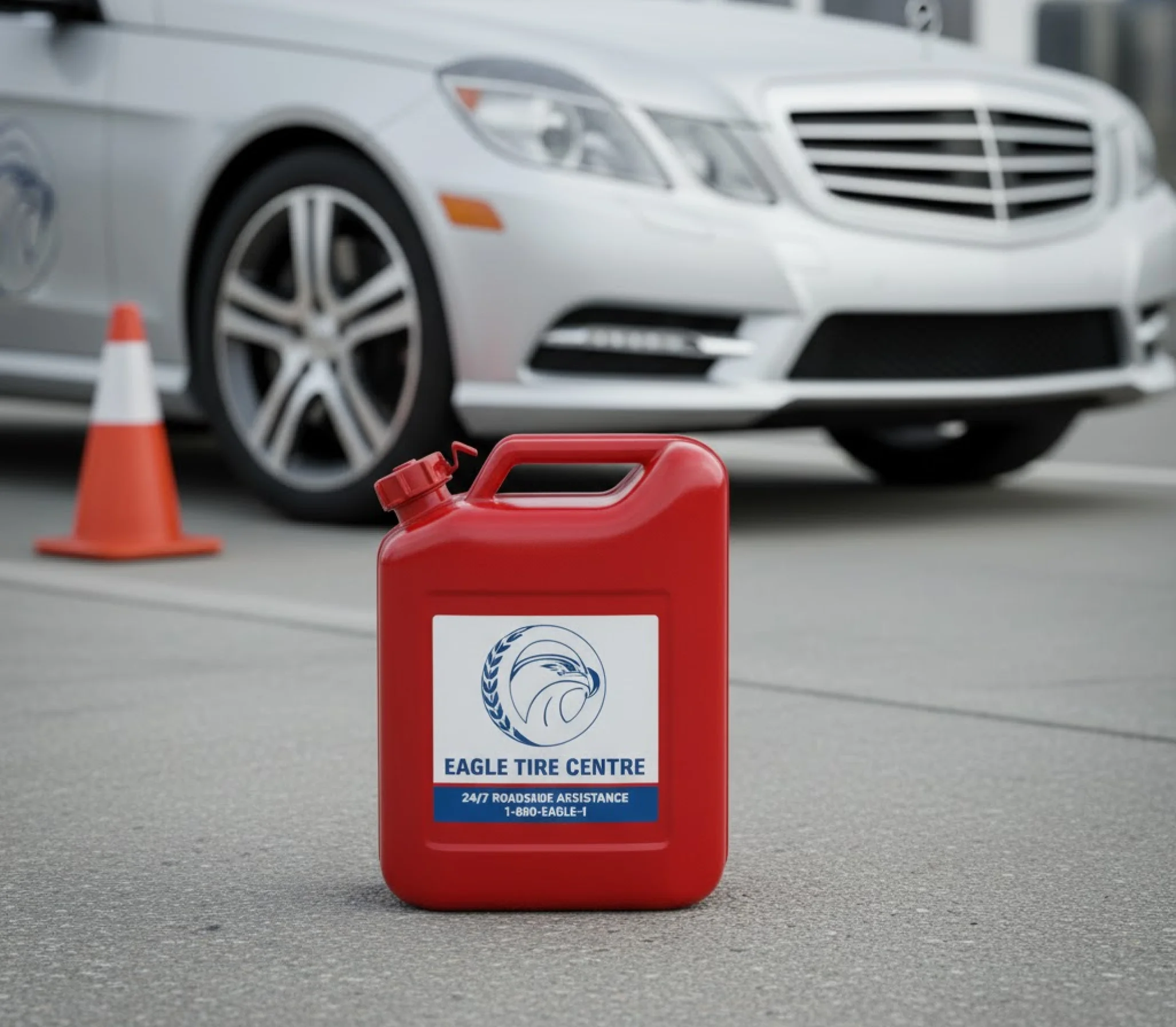 Fuel can ready for emergency delivery